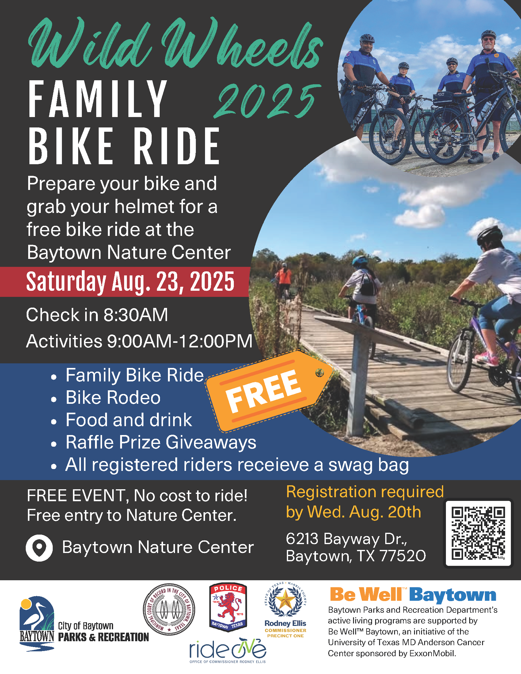 2025 Wild Wheels Nature Center Event Flyer