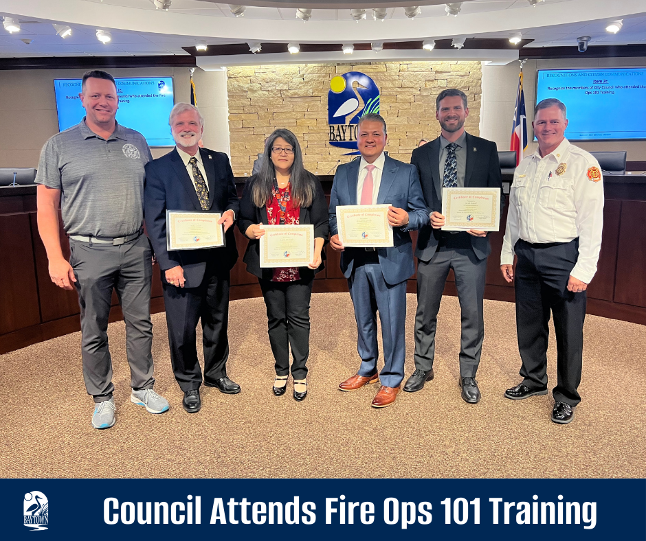 Council Attends Fire Ops 101 Training