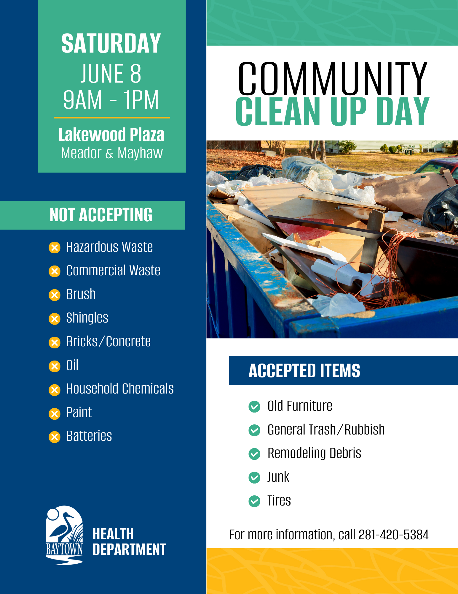 Community Clean Up May 4