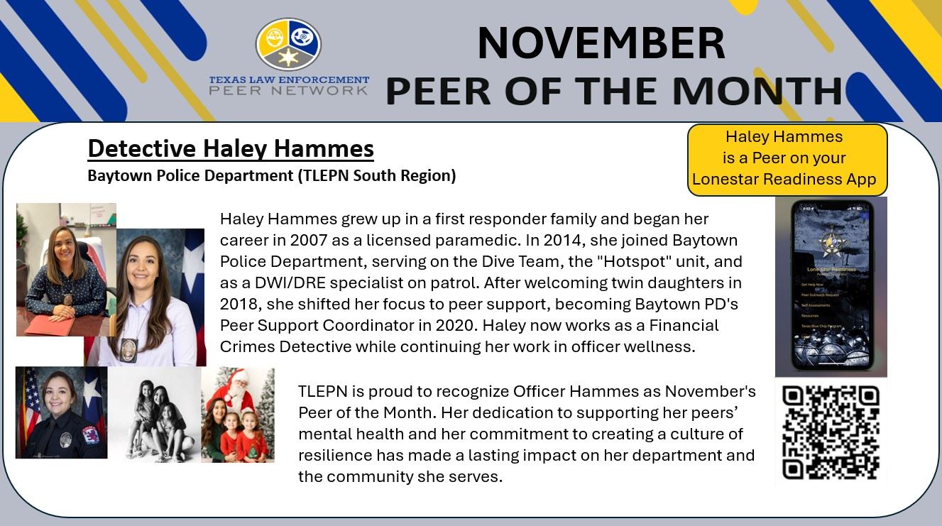 Haley Hammes Peer of the Month