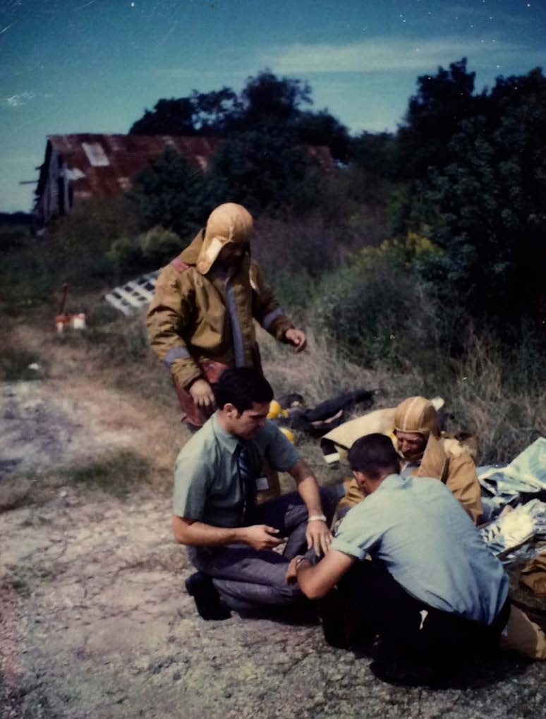 Firefighters assisting NASA
