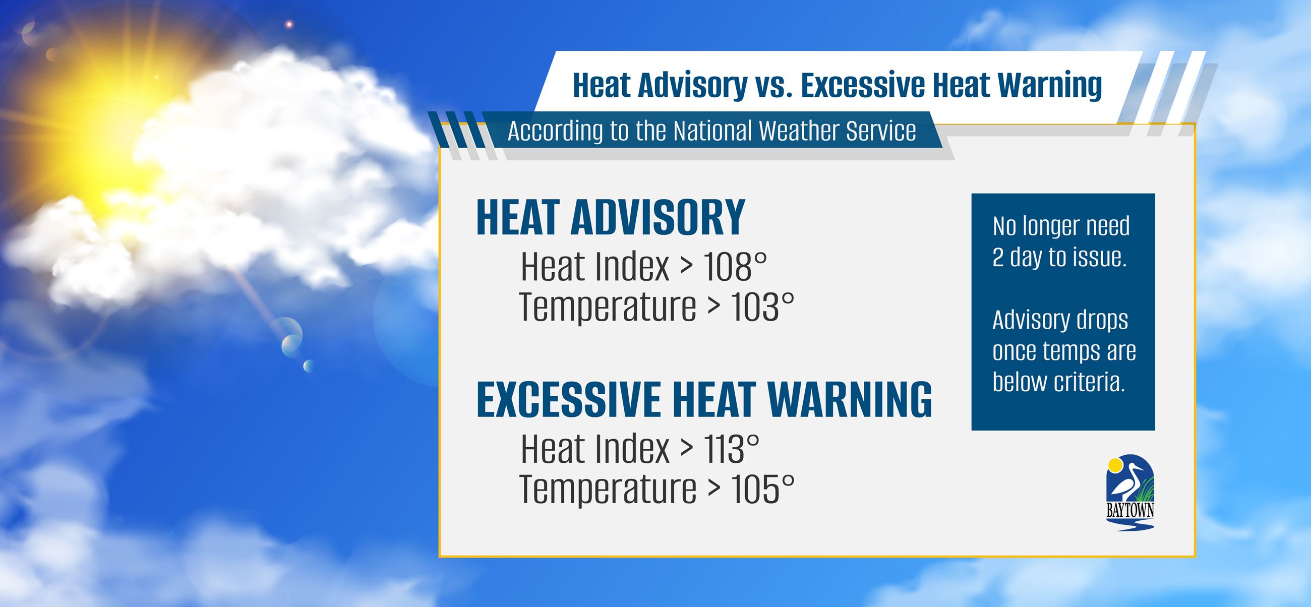 Weather info advisories