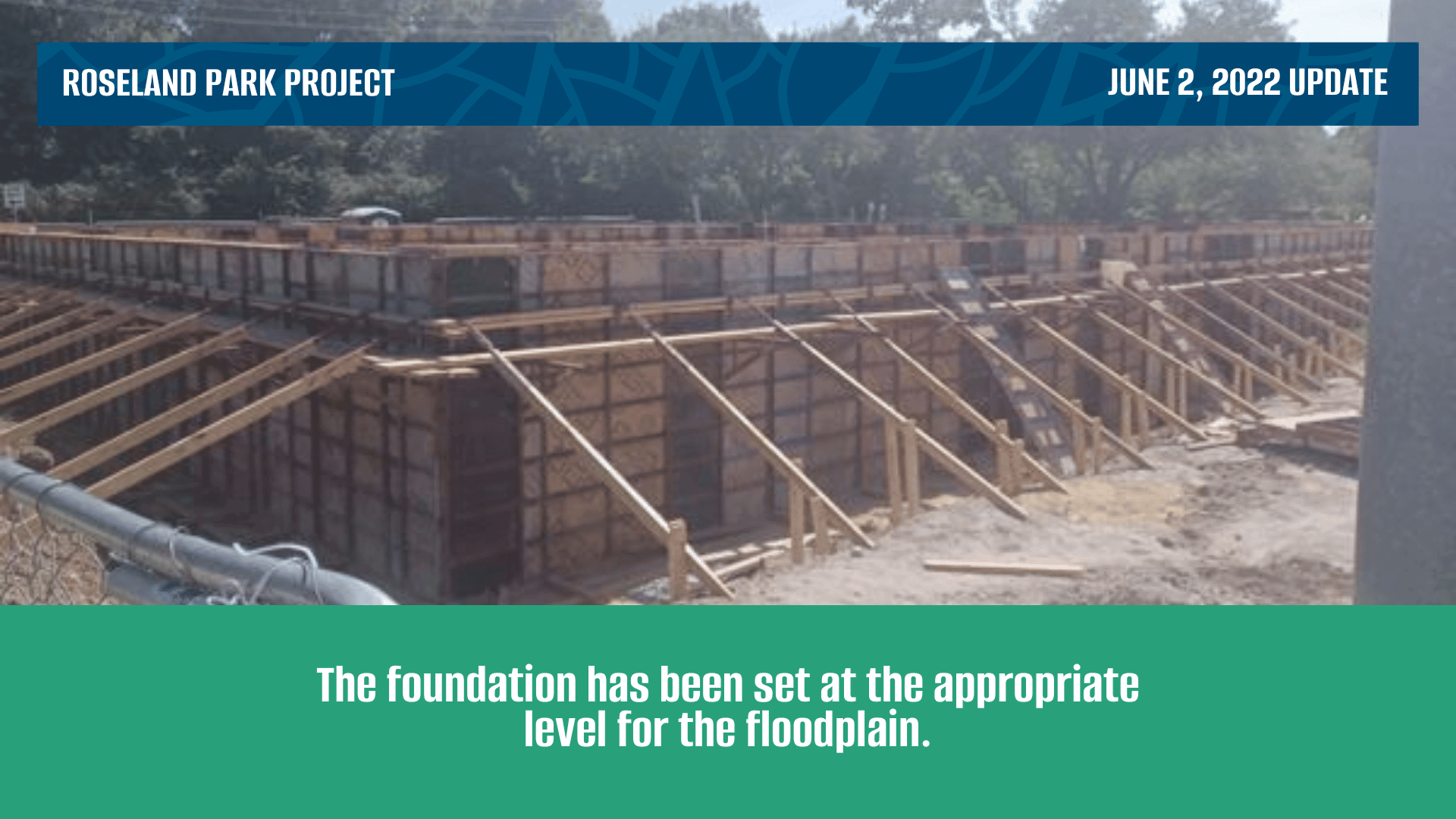 ROSELAND Parks Projects Updates. The foundation has been set
