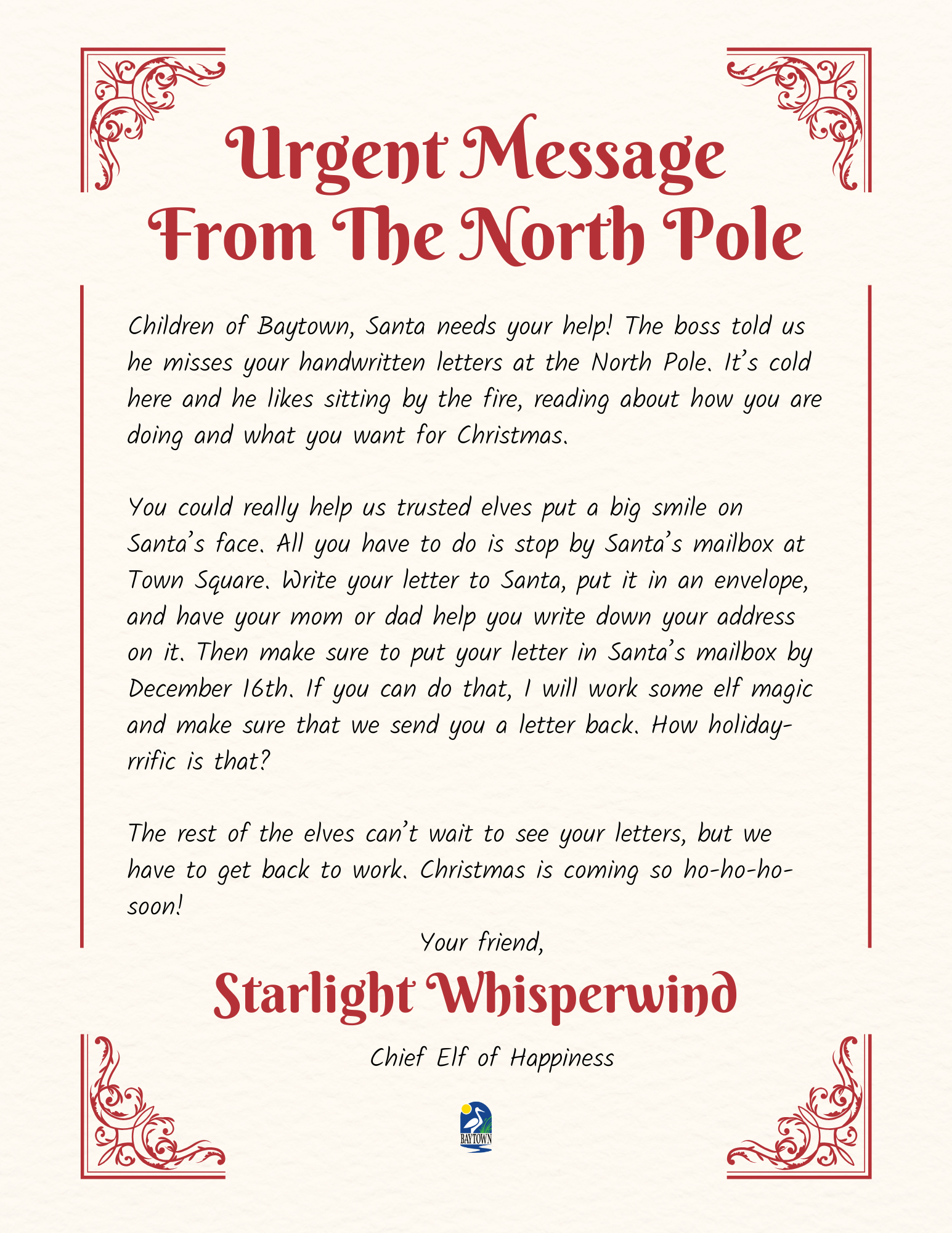 North Pole Message